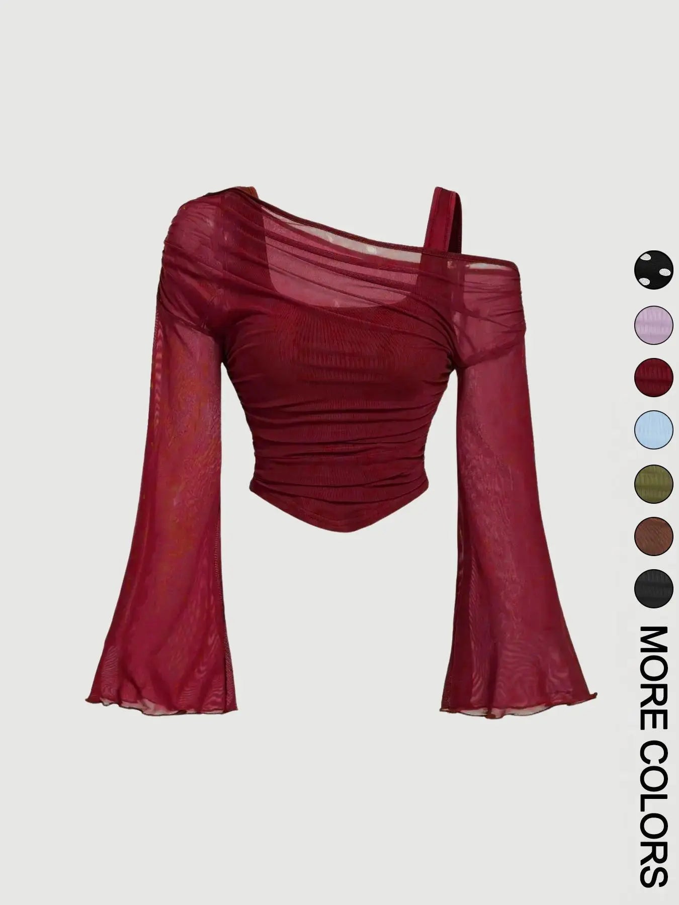 Women'S Drop Shoulder Slim Fit Casual Long Sleeve Knit T-Shirt Knitwear, Fashionable Comfortable Autumn Top, Stylish Ladies' Everyday Clothing for Daily Wear