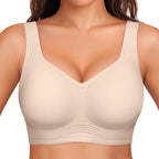 OEAK Jelly Bras Women Seamless Lift Bra Wireless Push up No Underwire Full Coverage plus Bras Comfort Supportive Sports T-Shirt Bra