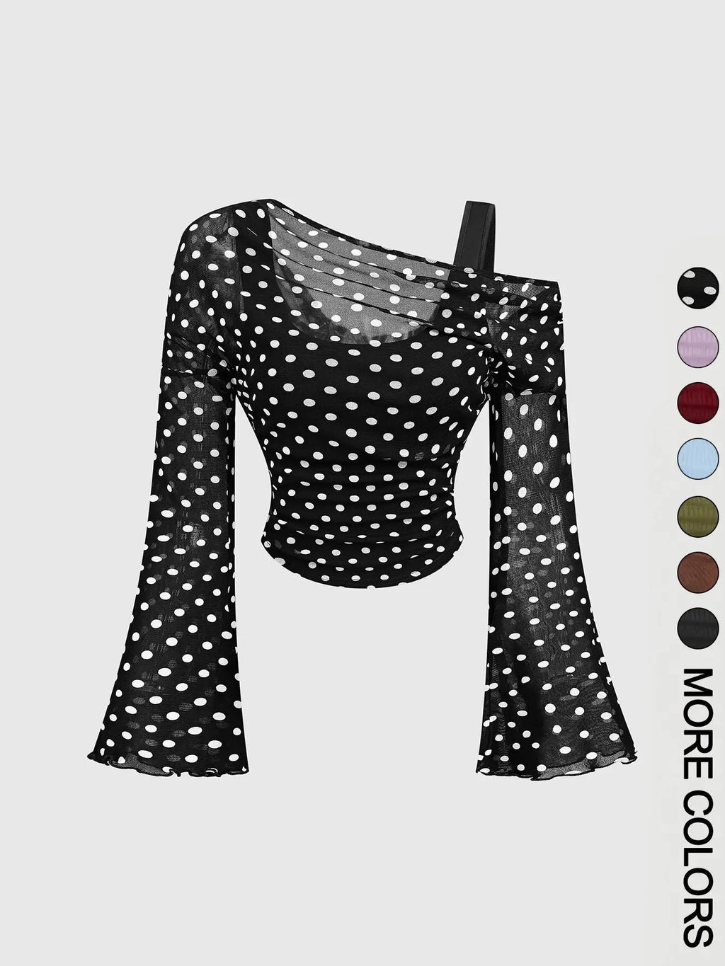 Women'S Drop Shoulder Slim Fit Casual Long Sleeve Knit T-Shirt Knitwear, Fashionable Comfortable Autumn Top, Stylish Ladies' Everyday Clothing for Daily Wear