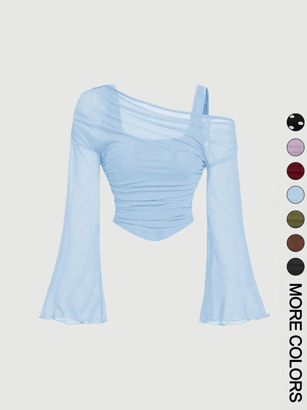 Women'S Drop Shoulder Slim Fit Casual Long Sleeve Knit T-Shirt Knitwear, Fashionable Comfortable Autumn Top, Stylish Ladies' Everyday Clothing for Daily Wear